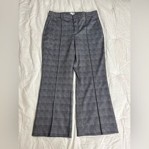 Ecru Women's Plaid pleated Trousers in Gray